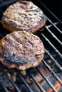 Burgers on the barbeque Royalty Free Stock Photo