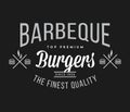 Burgers barbeque fine quality white on black Royalty Free Stock Photo