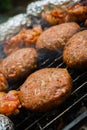Burgers on a grill Royalty Free Stock Photo