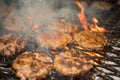 burgers on the grill