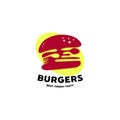 Burgers logo designs with spoon and fork symbol