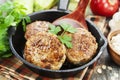 Burgers with oat flakes and zucchini Royalty Free Stock Photo