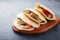 Burgers in a pita bread Royalty Free Stock Photo