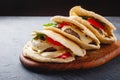 Burgers in a pita bread Royalty Free Stock Photo