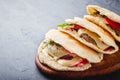 Burgers in a pita bread Royalty Free Stock Photo