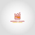 Burgers & Shakes Vector logo design template idea and inspiration Royalty Free Stock Photo