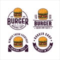 Burgers vector design logo collection Royalty Free Stock Photo