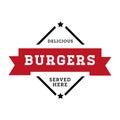 Burgers vintage stamp retro