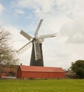 Burgh-Le-Marsh five sailed windmill. Royalty Free Stock Photo