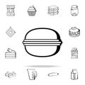 burgher icon. Bakery shop icons universal set for web and mobile