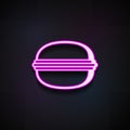 burgher icon. Element of Bakery shop icons for mobile concept and web apps. Neon burgher icon can be used for web and mobile apps