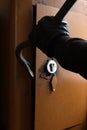 Burglar breaking the safe Royalty Free Stock Photo