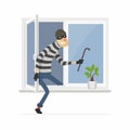 Burglar - cartoon people characters illustration