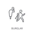 Burglar linear icon. Modern outline Burglar logo concept on whit
