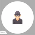 Burglar vector icon sign symbol