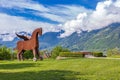 Burglehen Park in Tyrol village Royalty Free Stock Photo