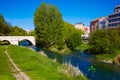 Burgos Arlanzon river in Castilla Leon Spain