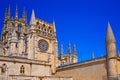 Burgos Cathedral facade in Saint James Way