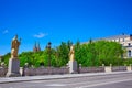 Burgos San Pablo bridge Statues on Arlanzon river