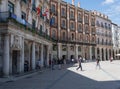 BURGOS, SPAIN - JULY 22 - 2020: Burgos City Council and people keeping social distance Royalty Free Stock Photo