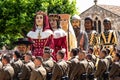 Burgos, Spain - Jun 17, 2023: Gigantes and cabezudos in Burgos