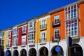 Burgos Street Santander arcades in Castilla Leon of Spain