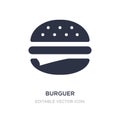 burguer icon on white background. Simple element illustration from Food concept Royalty Free Stock Photo