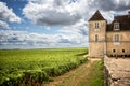 Burgundy, Chateau du Clos de Vougeot and vineyards. France Royalty Free Stock Photo