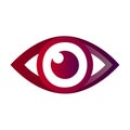 Burgundy eye graphic illustration of vision, vigilance, insight, and visual perception Royalty Free Stock Photo