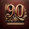 Burgundy and Gold 90th Birthday Regality