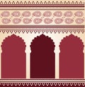 Burgundy Indian temple background