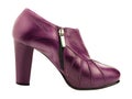 Burgundy woman shoe side view isolated