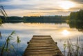 BurgÃÂ¤schisee lake BurgÃÂ¤schi at sunset, Switzerland Royalty Free Stock Photo