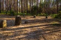 A burial ground near Wesiory village, Poland Royalty Free Stock Photo