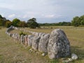 Burial ground with a viking ship