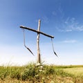Burial site in field. Royalty Free Stock Photo