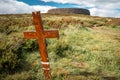 Burial site at the Grianan of Aileach - a Neolithic hillside fort, once the seat of the Kingdom of Ailech