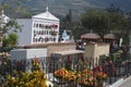 Burial vaults in a cemetery on Day of the Dead