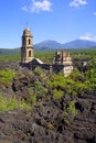 Church buried by the paricutin volcano in uruapan michoacan, mexico II Royalty Free Stock Photo