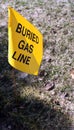 Buried Gas Line Marker Royalty Free Stock Photo