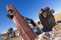 Buried Junked Cars Royalty Free Stock Photo