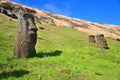 Buried Moai on Easter Island