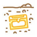 buried treasure color icon vector illustration Royalty Free Stock Photo