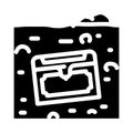 buried treasure glyph icon vector illustration Royalty Free Stock Photo