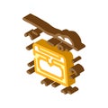 buried treasure isometric icon vector illustration Royalty Free Stock Photo