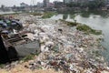 Buriganga river pollution at Dhaka Royalty Free Stock Photo