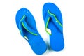 Nike brand sandals are colorful second hand shoes.