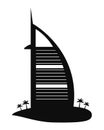 Burj Al Arab building silhouette