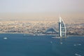 Burj Al Arab Hotel Dubai beach sea aerial view