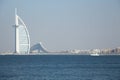 Burj Al Arab hotel on Jumeirah beach in Dubai,UAE on 28 June 2017 Royalty Free Stock Photo